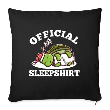Chemise de nuit officielle Turtle - Housse de coussin décorative 45 x 45 cm - noir - Devant