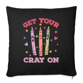 Enseignant du primaire Éducateur de maternelle - Housse de coussin décorative 45 x 45 cm - noir - Devant