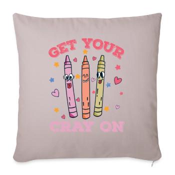 Primary School Teacher Kindergarten Educator - Sofa pillowcase 17,3'' x 17,3'' (45 x 45 cm) - light taupe - Front