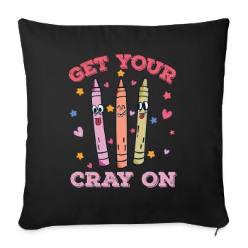 Primary School Teacher Kindergarten Educator - Sofa pillowcase 17,3'' x 17,3'' (45 x 45 cm) - black - Front