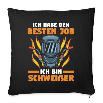 Schweißen Metallbau Metallbauer Schweißer - Sofakissenbezug 45 x 45 cm - Schwarz - Vorne