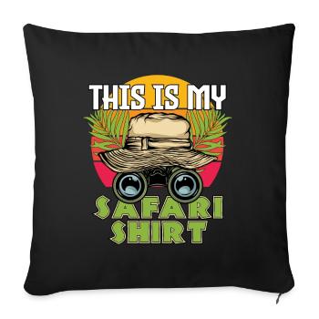This Is My Safari Shirt - Sofakissenbezug 45 x 45 cm - Schwarz - Vorne