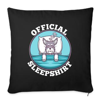 Chien de chemise de nuit officiel - Housse de coussin décorative 45 x 45 cm - noir - Devant