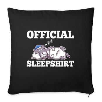 Chemise de nuit officielle Schnauzer - Housse de coussin décorative 45 x 45 cm - noir - Devant