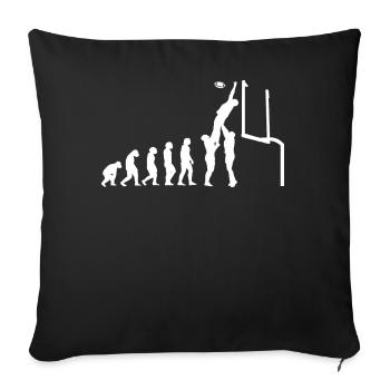 Football player Rugby-ball Football-Game Evolution - Sofa pillowcase 17,3'' x 17,3'' (45 x 45 cm) - black - Front