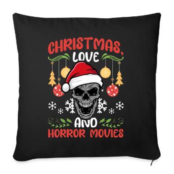 Horror Movie Cinema Santa Christmas Love Horror - Sofa pillowcase 17,3'' x 17,3'' (45 x 45 cm) - black - Front