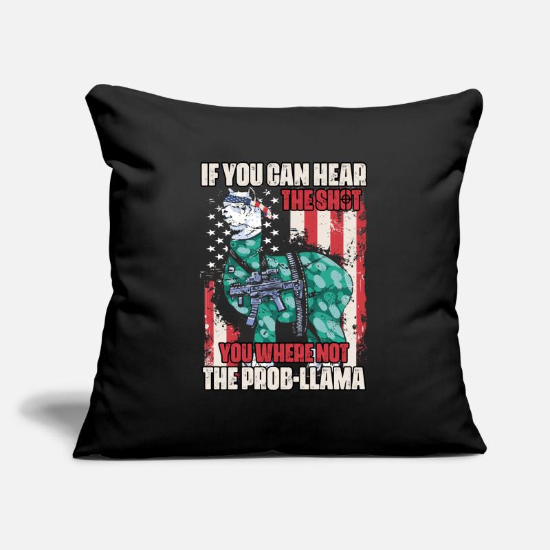 LLambo Alpaca Llama Funny NO PROB-LLAMA Sofa pillowcase 17,3'' x 17,3'' (45 x 45 cm)