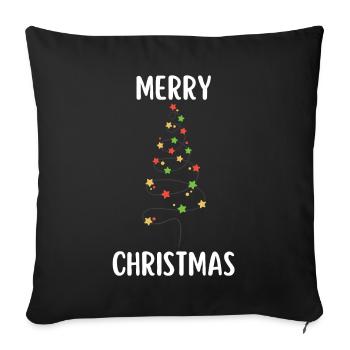 Merry Christmas Funny Christmas Shirt - Sofa pillowcase 17,3'' x 17,3'' (45 x 45 cm) - black - Front