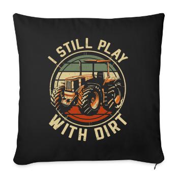 Farming Farmer Vintage Tractor - Sofakissenbezug 45 x 45 cm - Schwarz - Vorne