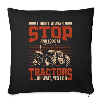 Farming Farmer Vintage Tractor I - Sofa pillowcase 17,3'' x 17,3'' (45 x 45 cm) - black - Front