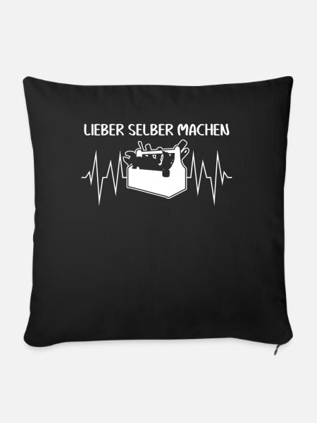 Heimwerker Selber machen Heimwerken - Sofakissenbezug 45 x 45 cm - Schwarz