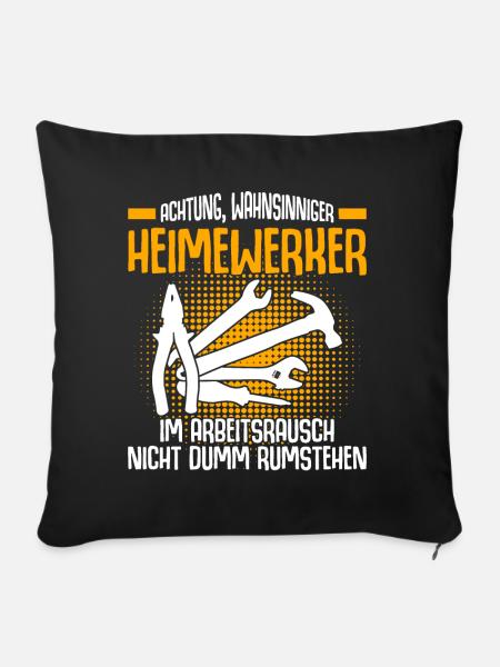 Heimwerker DIY Heimwerken - Sofakissenbezug 45 x 45 cm - Schwarz