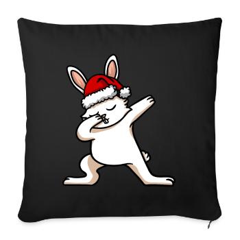 Dabbing Christmas Christmas - Sofa pillowcase 17,3'' x 17,3'' (45 x 45 cm) - black - Front