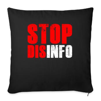 Désinfo Stop à la liberté de la presse Loi sur la liberté de la presse - Housse de coussin décorative 45 x 45 cm - noir - Devant