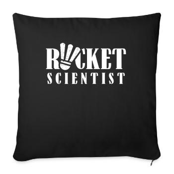 Schläger Wissenschaftler Racket Scientist - Sofakissenbezug 45 x 45 cm - Schwarz - Vorne