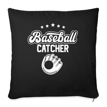Baseball Catcher Baseball Catcher Player Hobby - Sofa pillowcase 17,3'' x 17,3'' (45 x 45 cm) - black - Front