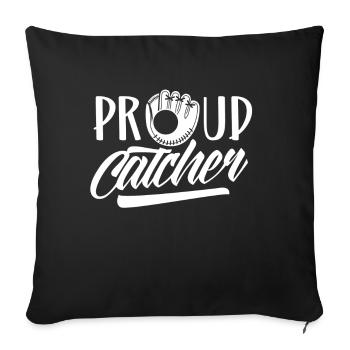 Proud Catcher Hobby Baseball Catcher Player - Sofa pillowcase 17,3'' x 17,3'' (45 x 45 cm) - black - Front