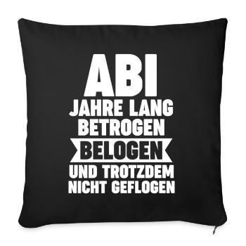 Abiturient Abifeier Abi Abitur - Sofakissenbezug 45 x 45 cm - Schwarz - Vorne