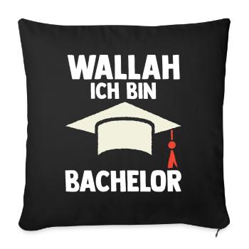 Student Akademiker Uni Abschlussfeier Bachelor - Sofakissenbezug 45 x 45 cm - Schwarz - Vorne