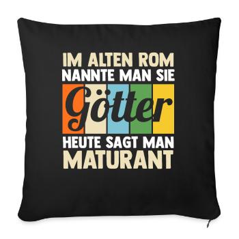 Maturant Schulabschluss Matura - Sofakissenbezug 45 x 45 cm - Schwarz - Vorne