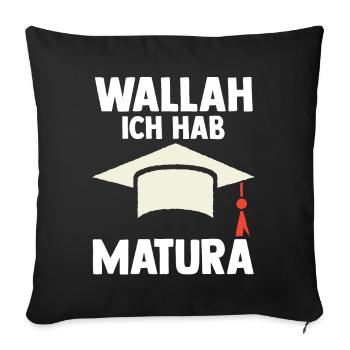 Maturant Schulabschluss Matura - Sofakissenbezug 45 x 45 cm - Schwarz - Vorne