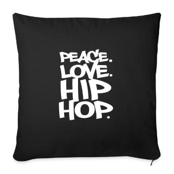 Hip Hop Rap Music Rapper Hiphop Gift - Housse de coussin décorative 45 x 45 cm - noir - Devant