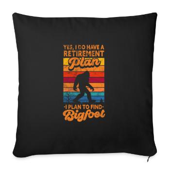 Ruhestand Bigfoot - Sofakissenbezug 45 x 45 cm - Schwarz - Vorne