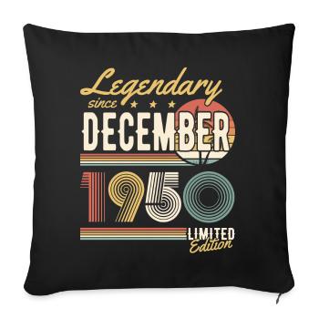 Légendaire depuis décembre 1950 édition limitée - Housse de coussin décorative 45 x 45 cm - noir - Devant