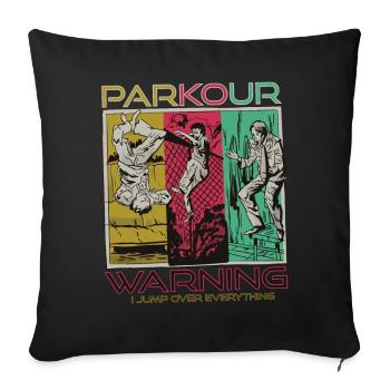 Parkour Downtown Laufen Springen Freestyle Läufer - Sofakissenbezug 45 x 45 cm - Schwarz - Vorne