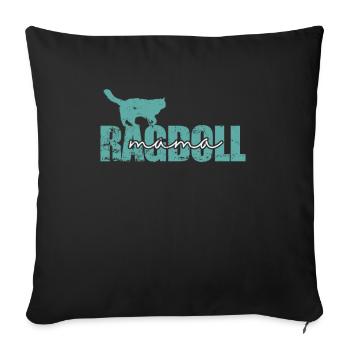 Ragdoll Cat Domestic Cat Pet Breed - Sofa pillowcase 17,3'' x 17,3'' (45 x 45 cm) - black - Front