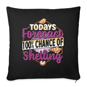 Conception de collecte de coquillages pour un chasseur de coquillages - Housse de coussin décorative 45 x 45 cm - noir - Devant