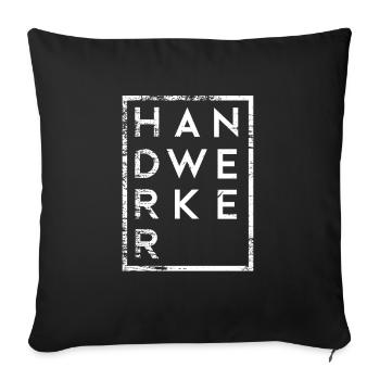 Handwerker Minimalismus Handwerk - Sofakissenbezug 45 x 45 cm - Schwarz - Vorne