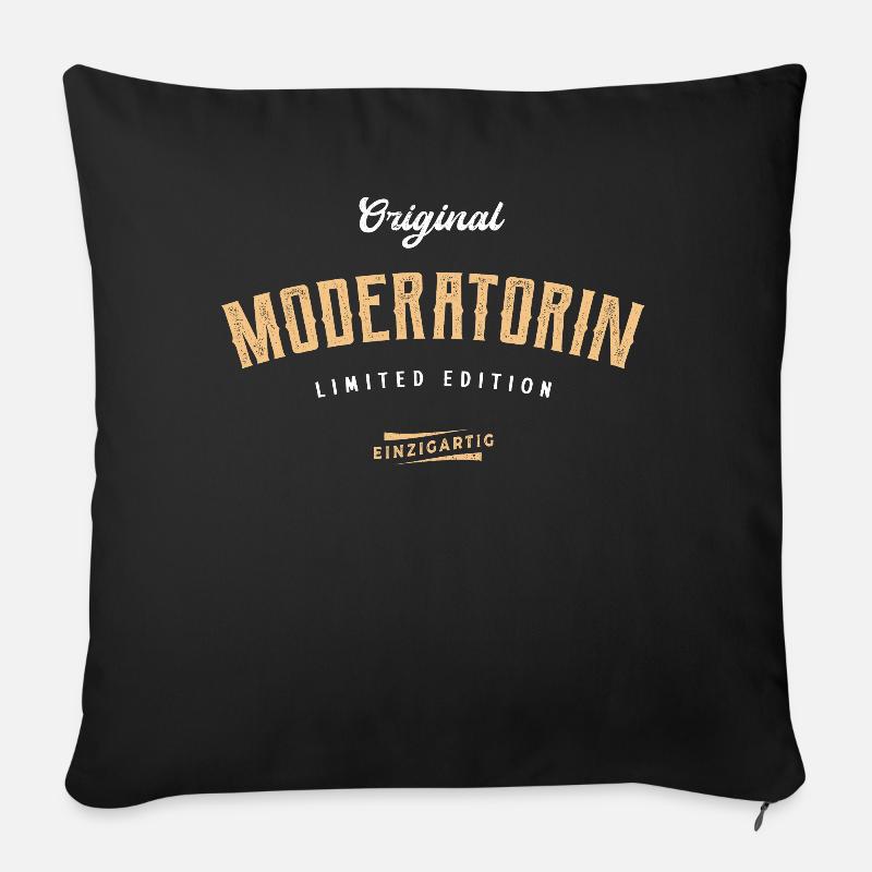 Moderatorin Limited Edition - Sofakissenbezug 45 x 45 cm - Schwarz