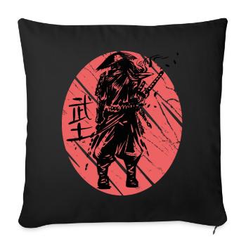 Samurai Krieger Ninja Japanische Kunst Japan Katan - Sofakissenbezug 45 x 45 cm - Schwarz - Vorne