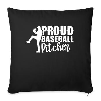 Proud Baseball Pitcher Baseball Pitcher Player - Sofa pillowcase 17,3'' x 17,3'' (45 x 45 cm) - black - Front