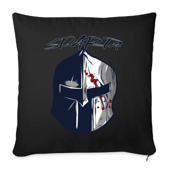 Spartan Army Ancient Greece Sparta Helmet Gla - Sofa pillowcase 17,3'' x 17,3'' (45 x 45 cm) - black - Front