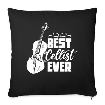 Best cellist of all time Cello cello musician - Sofa pillowcase 17,3'' x 17,3'' (45 x 45 cm) - black - Front