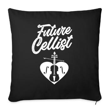 Zukünftiger Cellist Cellos Cello Musiker - Sofakissenbezug 45 x 45 cm - Schwarz - Vorne