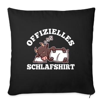 Official Sleep Shirt Taurus - Sofa pillowcase 17,3'' x 17,3'' (45 x 45 cm) - black - Front