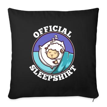 Official sleepshirt Sheep - Sofa pillowcase 17,3'' x 17,3'' (45 x 45 cm) - black - Front