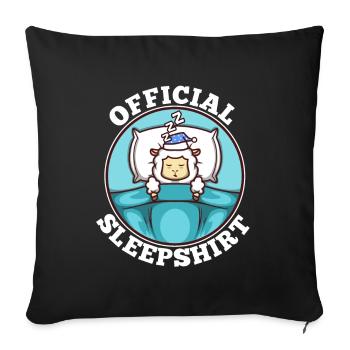 Official sleepshirt Sheep - Sofa pillowcase 17,3'' x 17,3'' (45 x 45 cm) - black - Front