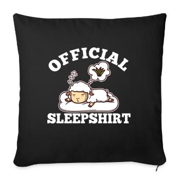 Official sleepshirt Sheep - Sofa pillowcase 17,3'' x 17,3'' (45 x 45 cm) - black - Front
