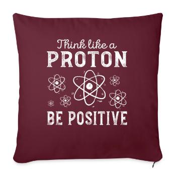 Protonenhumor Prof. Quantenphysik Chemie Nerd - Sofakissenbezug 45 x 45 cm - Burgunderrot - Vorne