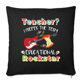 Teacher School Teaching - Sofa pillowcase 17,3'' x 17,3'' (45 x 45 cm) - black - Front