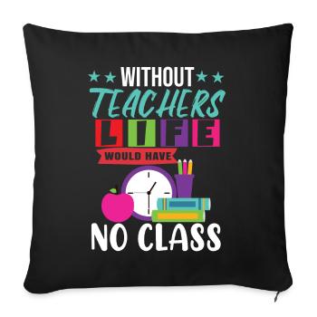 Teaching Class - Sofa pillowcase 17,3'' x 17,3'' (45 x 45 cm) - black - Front