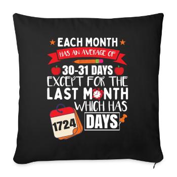 Funny School Teacher Teaching - Sofa pillowcase 17,3'' x 17,3'' (45 x 45 cm) - black - Front