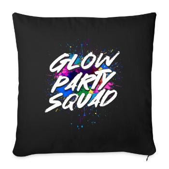 Glow Party Squad - Sofa pillowcase 17,3'' x 17,3'' (45 x 45 cm) - black - Front