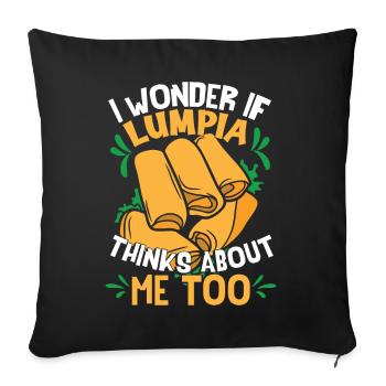 Funny Lumpia Philippines - Sofa pillowcase 17,3'' x 17,3'' (45 x 45 cm) - black - Front