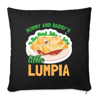 Little Lumpia Philippines - Sofa pillowcase 17,3'' x 17,3'' (45 x 45 cm) - black - Front