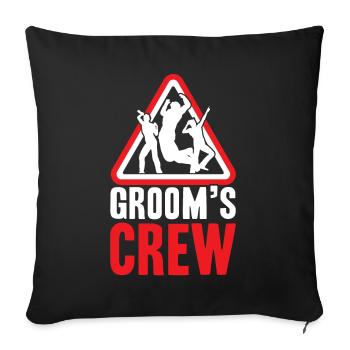 Équipage des palefreniers - Housse de coussin décorative 45 x 45 cm - noir - Devant